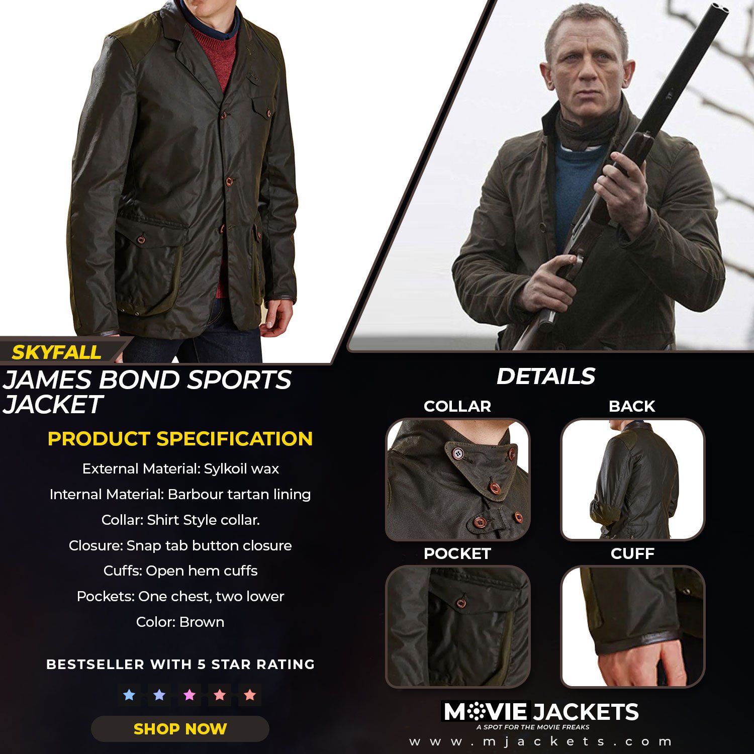 James Bond Sky fall Beacon Sports Jacket | Daniel Craig