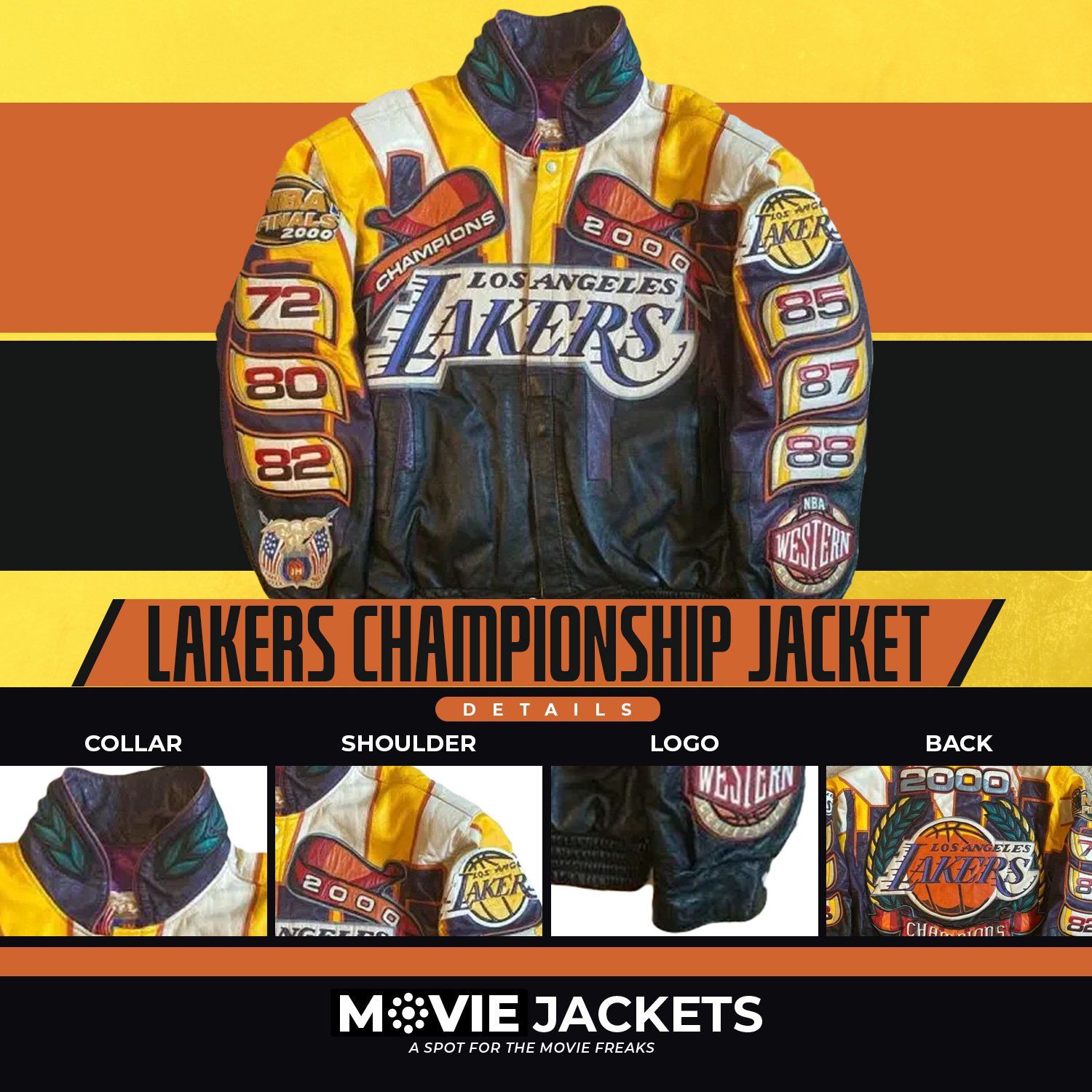 lakers championship leather jacket