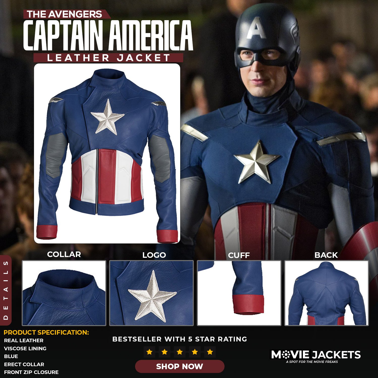 Captain America The Avengers Jacket Captain America The Avengers Jacket