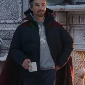 Benedict Cumberbatch Spider-Man No Way Home 2021 Doctor Strange Black Puffer Jacket