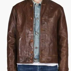 albert-einstein-vintage-brown-leather-jacket