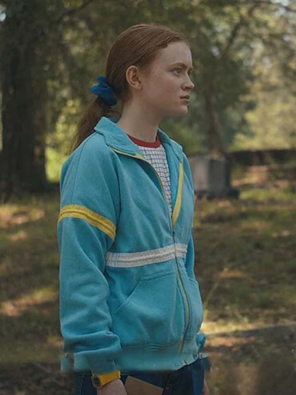 Stranger Things S04 Max Mayfield Blue Bomber Jacket