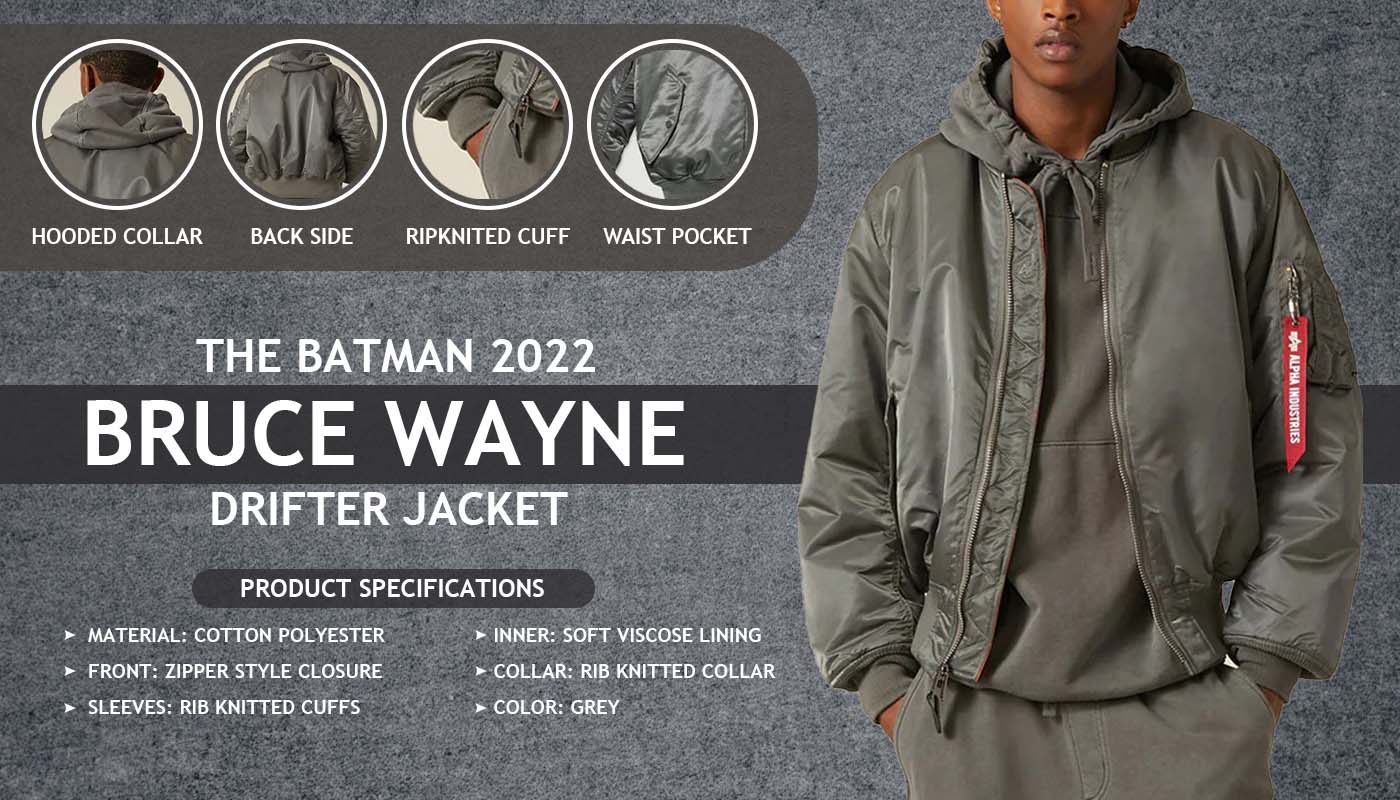 Drifter Jacket  The Batman Bruce Wayne Drifter jacket